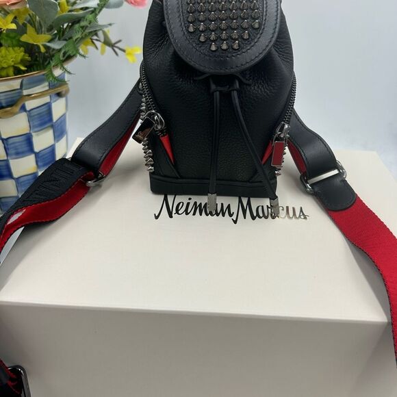 Christian Louboutin explorafunk key ring studded Crossbody bag made in Italy - Picture 3 of 16